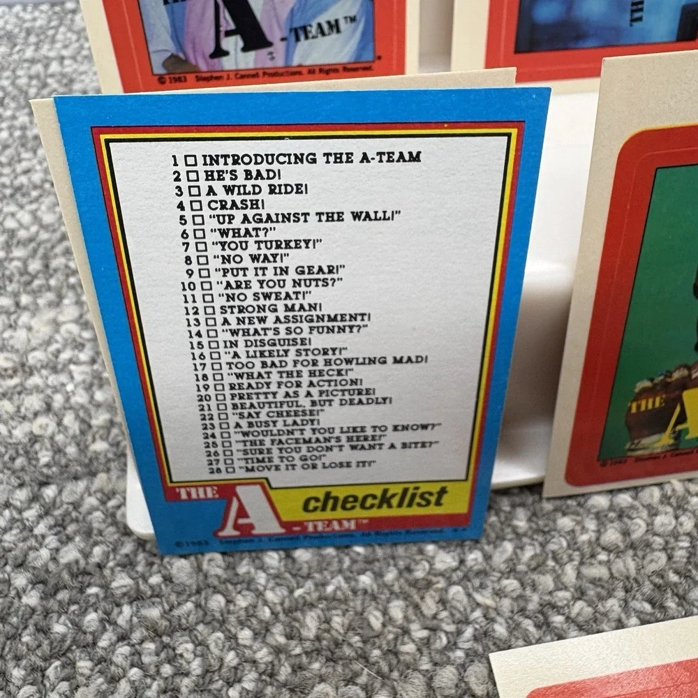 1983 Topps A-Team Trading Cards VTG‎ Complete 66 Base Card Set